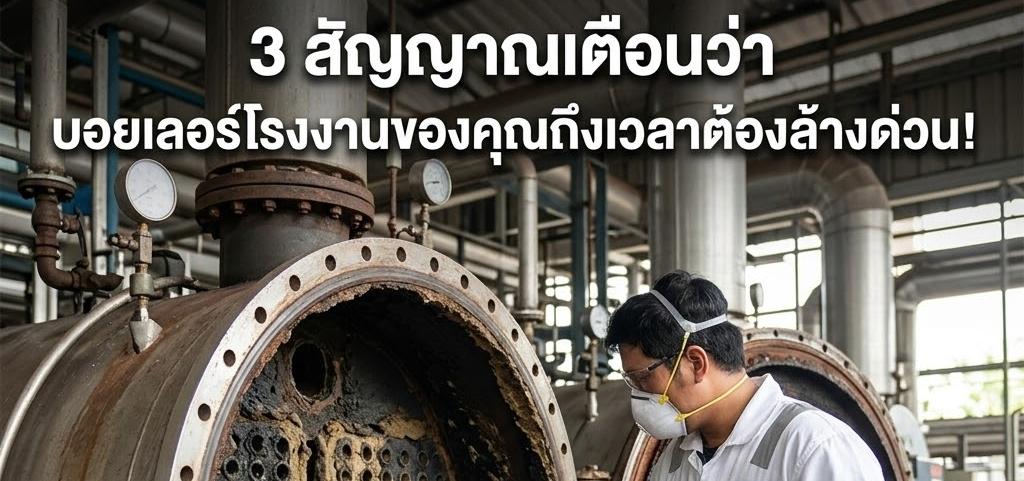 3 สัญญาณเตือน บอยเลอร์โรงงานถึงเวลาต้องล้างด่วน!